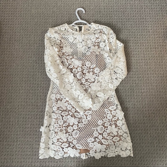 Self Portrait Floral Lace Mini Dress - Picture 5 of 11